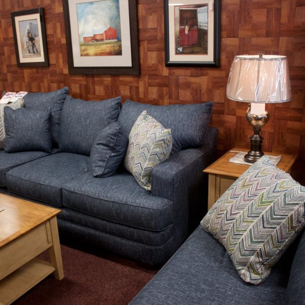 Deep Comfortable Big Blue Living Room Set