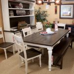 Farmhouse Hutch showing with matching dining set