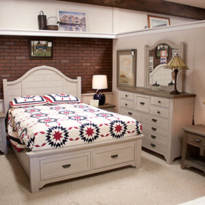 Farmhouse Style bed with dressers