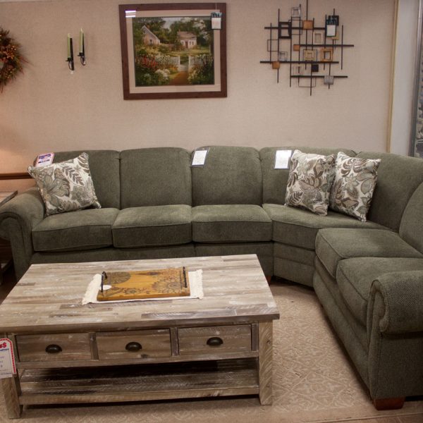 Sectional with curved corner wedge photo
