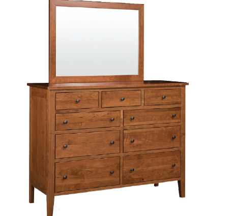 Solid Maple Bedroom dresser with mirror