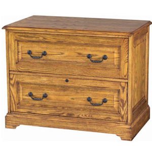 antique-looking-oak-2-drawer-wide-file-cabinet
