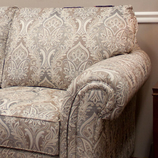 Features abound in this quality sofa set including these gorgeous corner details as shown at Fireside Furniture