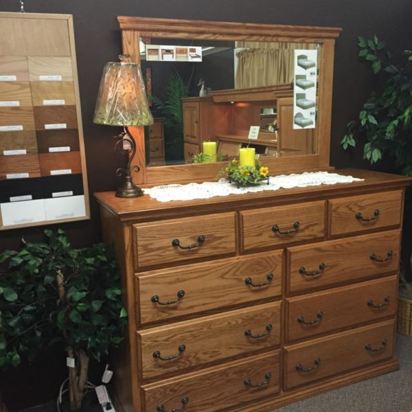 oak dresser, full extension drawers, multiple finishes, made in america